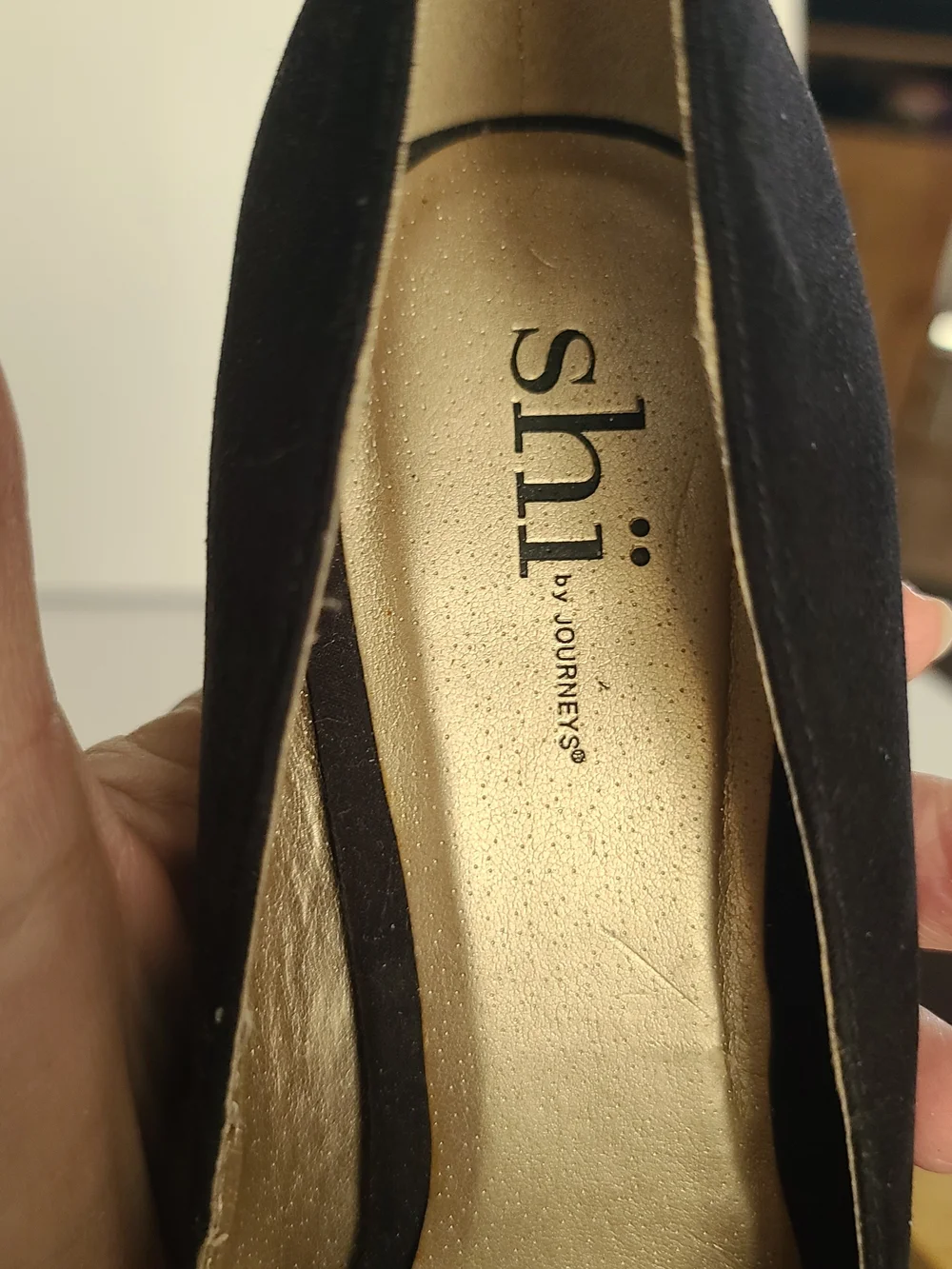 Shi by JOURNEYS Black Suede High Block Heel Pumps